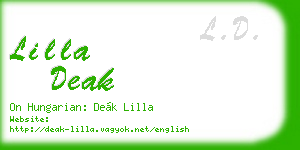 lilla deak business card