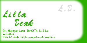 lilla deak business card